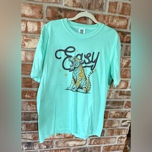 Comfort Colors chalky mint Tiger graphic Tee